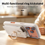 Ring Holder Wallet Card Pocket Crossbody Case for iPhone