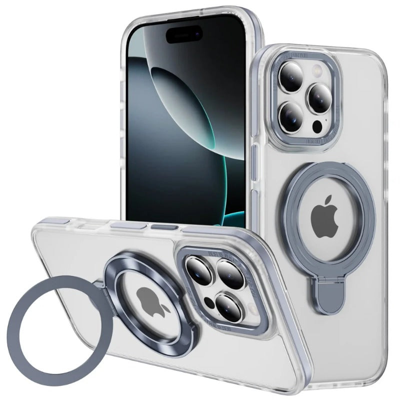 Luxury Clear Strong Magnetic Stand Phone Case For iPhone