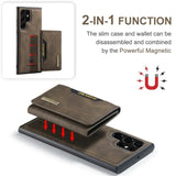 Leather Magnetic Card Holder Wallet Case for Samsung