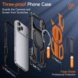New 3-In-1 Drop-Proof Phone Case with Magnetic Stand for IPhone