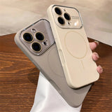 Liquid Silicone Magnetic Charging Glass Lens Protect Cover for iPhone