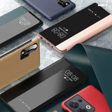 PU Leather Flip Window Shockproof Case for iPhone