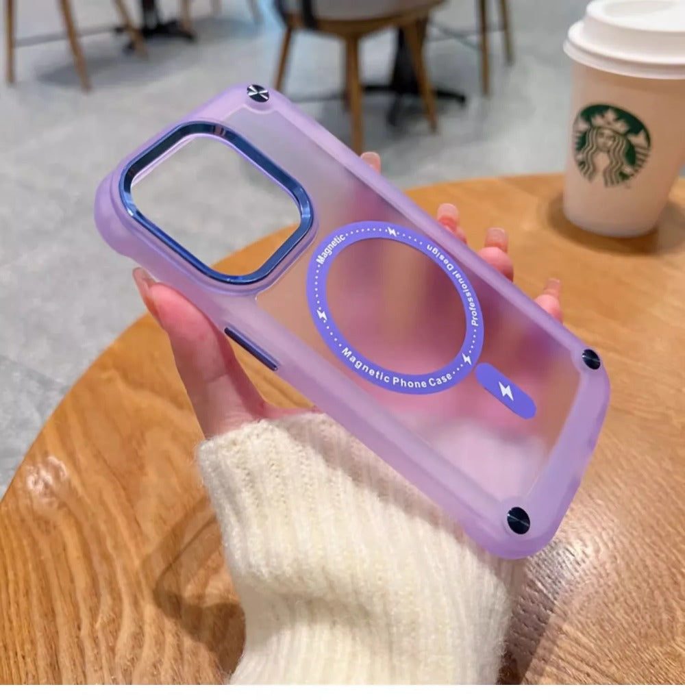 Translucent Hybrid Armor Shockproof Case For iPhone