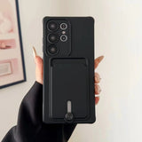 Card Bag Slot Holder Wallet Silicone Phone Case for Samsung