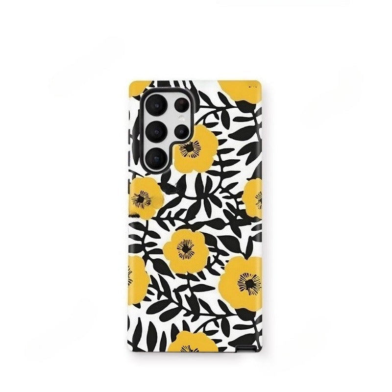 Yellow Flower Magnetic Phone Case for Samsung