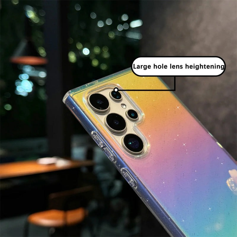 Luxury Diamond Sequin Transparent Magnetic Case For Samsung