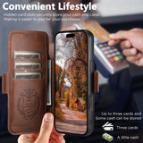 Retro PU Magnetic Flip Card Holder Case for iPhone