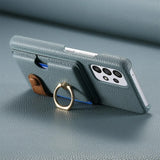 Leather with Card Holder Ring Wallet Case for Samsung