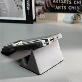 Relief Carbon Fiber Magnetic Lens Metal Protective Case for iPhone