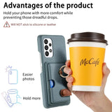 Leather with Card Holder Ring Wallet Case for Samsung