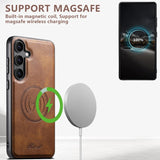 Magnetic Wireless Charging Leather Phone Case Suitable for Samsung