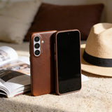 Luxury Vintage Genuine Leather Case For Samsung