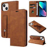 Wrist Strap Leather Flip Wallet Case for iPhone