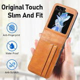 Business Leather Card Slots Wallet Case for Samsung Z Flip