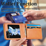 Business Leather Card Slots Wallet Case for Samsung Z Flip