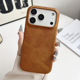 Business Oil‑Waxed Leather Hard Case for iPhone