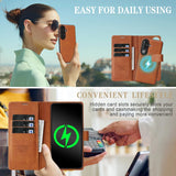 2 In 1 Wireless Charging Card Slot Flip Leather Case for Samsung