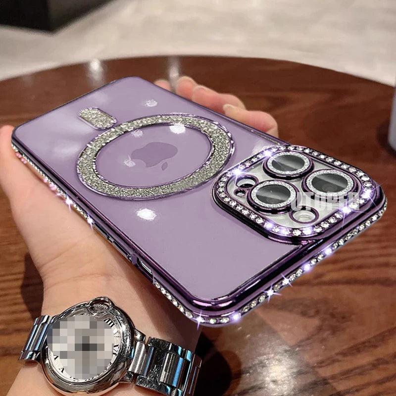 New Glitter Diamond Magnetic Case For iPhone