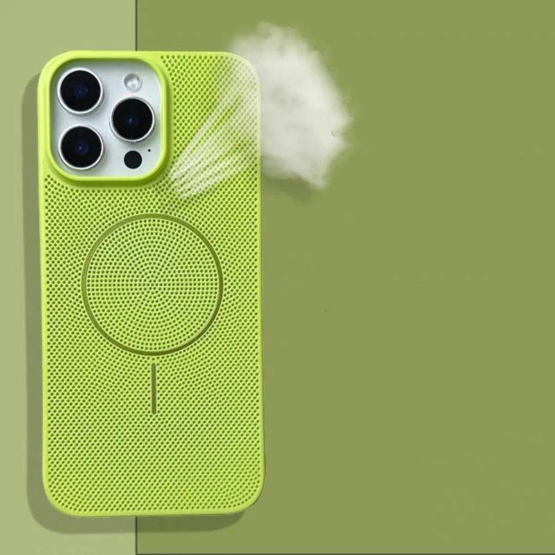 Mesh Heat Cooling  Matte Wireless Charge  Case for iPhone