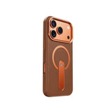 Premium Leather Magnetic Hidden Kickstand Case for iPhone