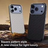 Minimalist Magic Cube Texture Leather Shockproof Case for iPhone