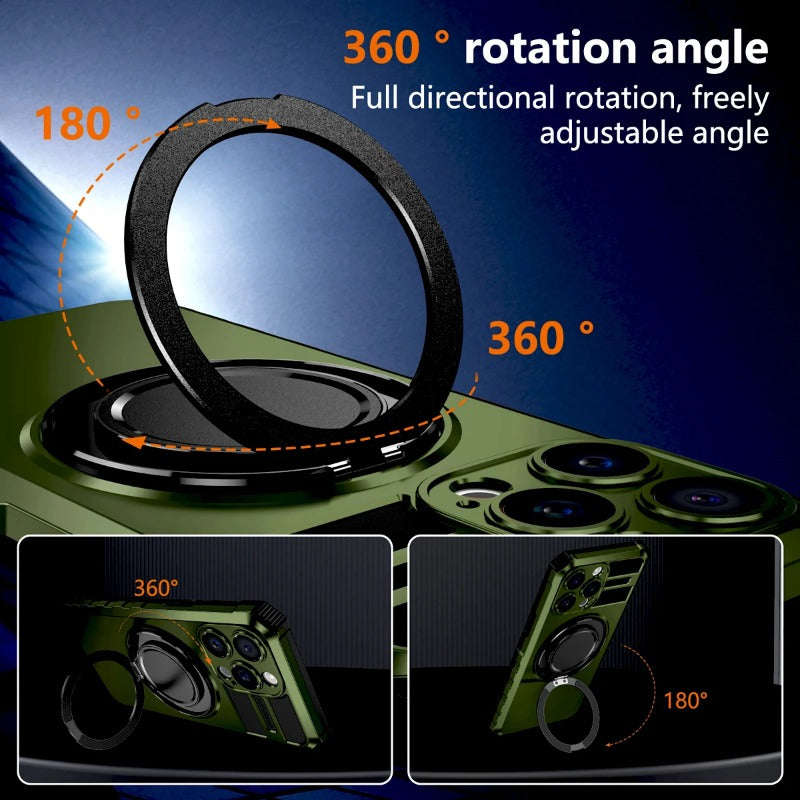 Shockproof Armor Ring Holder Magnetic Case For iPhone