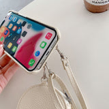 Fashion Card & Coin Pocket Crossbody Leather Case for iPhone