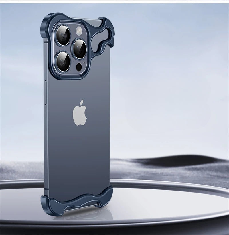 Luxury Shockproof Aluminum Alloy Borderless Phone Case For iPhone