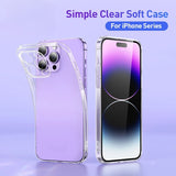 Thin Clear TPU Soft Phone Case for iPhone