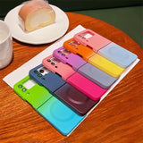 Gradient Color Silicone  Magnetic Folding Case for Samsung Z Flip 6 5 4 3