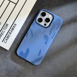 Premium Camouflage Leather Magnetic Shockproof Case for iPhone
