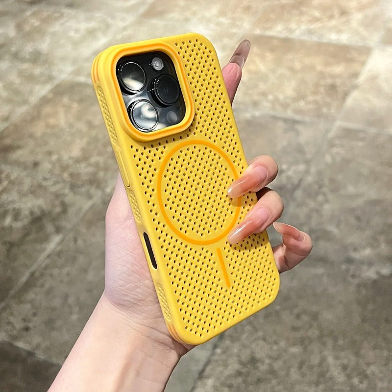 Summer Dopamine Color Breathable Magnetic Case for iPhone