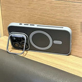 Luxury Magnetic Matte Lens Bracket Case For iPhone