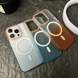 Gradient Frosted Translucent Magnetic Phone Case for IPhone