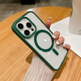 Magnetic Adsorption Acrylic Anti-Drop Frosted Phone Case for IPhone