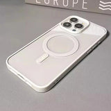 Candy Magnetic Wireless Charging Clear Phone Case For iPhone