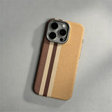 Relief Carbon Fiber Magnetic Lens Metal Protective Case for iPhone
