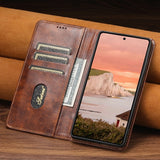 Leather Magnetic Card Slot Flip Case for Samsung