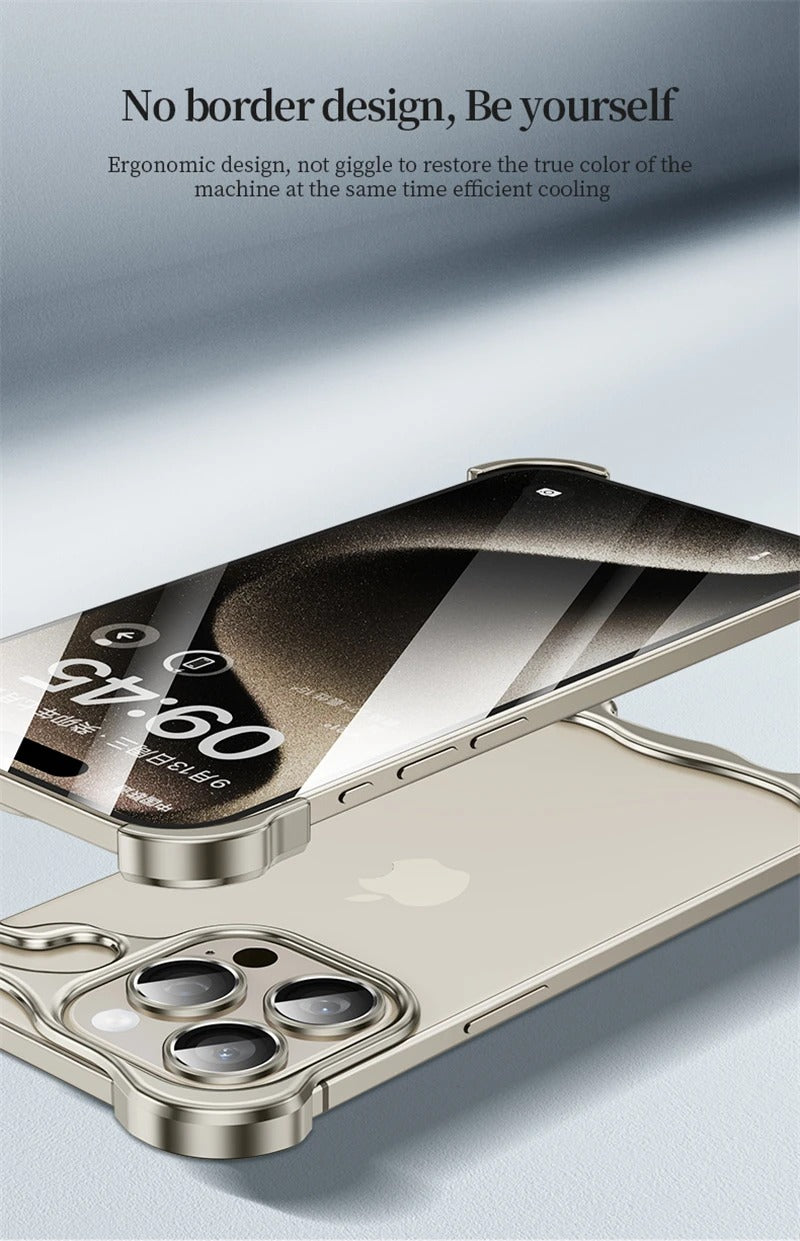 Luxury Shockproof Aluminum Alloy Borderless Phone Case For iPhone