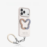 Butterfly Kickstand Liquid Silicone Shockproof Case for iPhone