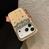 Luxury Rhinestone Crocodile Texture Shockproof Case for iPhone