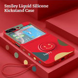 Smiley Liquid Silicone Kickstand Case for Samsung