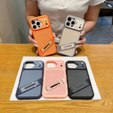 Hidden Kickstand Hollow Cooling Shockproof Case for iPhone