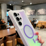 Luxury Shockproof Magnetic Changing Color Phone Case for Samsung