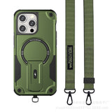 Outdoor Sports Crossbody Long Strap Magnetic Bracket Case for iPhone