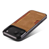 Vintage Leather Wallet Case With Card Holder for iPhone