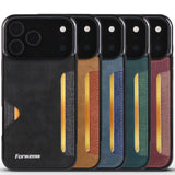 Vintage Leather Wallet Case With Card Holder for iPhone