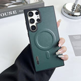 Luxury Matte Leather Magnetic Case For Samsung