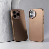 Alloy Lens Stand Slim Matte Case For iPhone