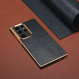 Retro Genuine Leather Shockproof Case for Samsung